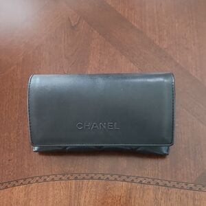 Chanel Quilted Black Leather Sunglass Case